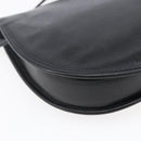 SAINT LAURENT Shoulder Bag Leather Black Gold Auth 152979-16