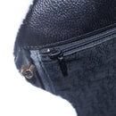 SAINT LAURENT Shoulder Bag Leather Black Gold Auth 152979-18