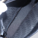 SAINT LAURENT Shoulder Bag Leather Black Gold Auth 152979-11