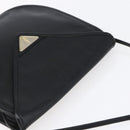 SAINT LAURENT Shoulder Bag Leather Black Gold Auth 152979-6