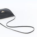 SAINT LAURENT Shoulder Bag Leather Black Gold Auth 152979-7