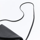 SAINT LAURENT Shoulder Bag Leather Black Gold Auth 152979-8