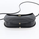 SAINT LAURENT Shoulder Bag Leather Black Gold Auth 152979-5
