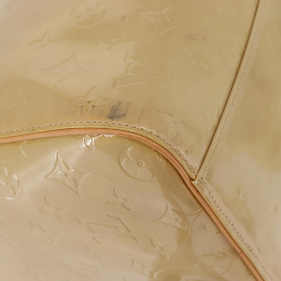 LOUIS VUITTON Monogram Vernis Mercer Boston Bag Beige M91000 LV Auth 152986