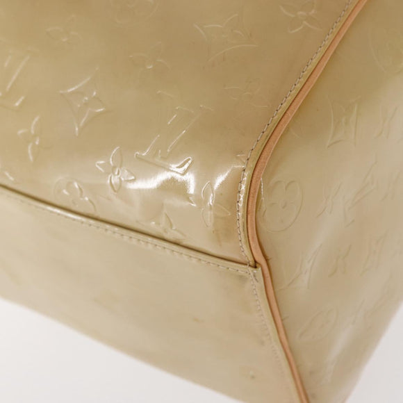 LOUIS VUITTON Monogram Vernis Mercer Boston Bag Beige M91000 LV Auth 152986