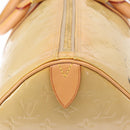 LOUIS VUITTON Monogram Vernis Mercer Boston Bag Beige M91000 LV Auth 152986-18