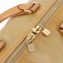 LOUIS VUITTON Monogram Vernis Mercer Boston Bag Beige M91000 LV Auth 152986-19