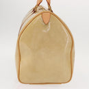 LOUIS VUITTON Monogram Vernis Mercer Boston Bag Beige M91000 LV Auth 152986-3
