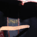 FENDI Zucca Canvas Hand Bag Black Brown Silver Auth 152992-12