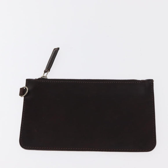 FENDI Zucca Canvas Hand Bag Black Brown Silver Auth 152992