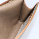 Christian Dior Honeycomb Canvas Chain Shoulder Bag PVC Beige Gold Auth 152993-18