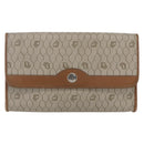 Christian Dior Honeycomb Canvas Chain Shoulder Bag PVC Beige Gold Auth 152993-13