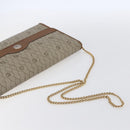 Christian Dior Honeycomb Canvas Chain Shoulder Bag PVC Beige Gold Auth 152993-7