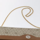 Christian Dior Honeycomb Canvas Chain Shoulder Bag PVC Beige Gold Auth 152993-8