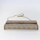 Christian Dior Honeycomb Canvas Chain Shoulder Bag PVC Beige Gold Auth 152993-5