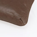 CELINE Shoulder Bag Leather Brown Gold Auth 152994-15