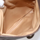 CELINE Shoulder Bag Leather Brown Gold Auth 152994-12