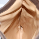 CELINE Shoulder Bag Leather Brown Gold Auth 152994-19