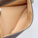 CELINE Shoulder Bag Leather Brown Gold Auth 152994-21