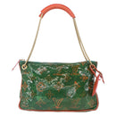 LOUIS VUITTON Monogram Bonbon Richard Prince Pochette Green M95748 Auth 152996V-13