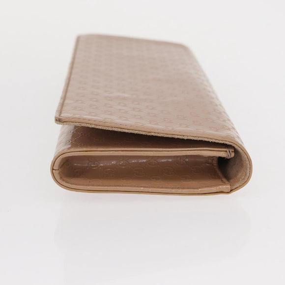 GUCCI Micro GG Supreme Clutch Bag PVC Beige 237073 Auth 152997