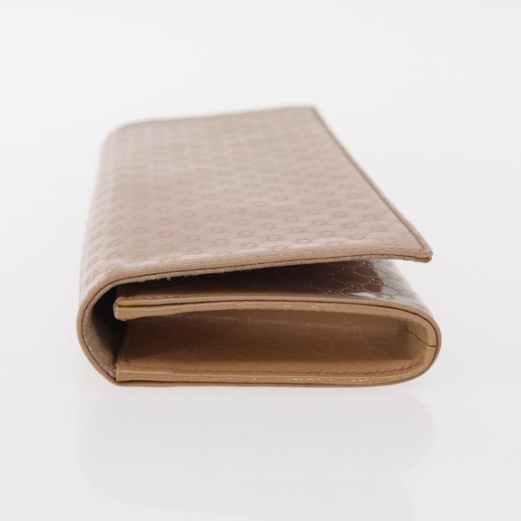 GUCCI Micro GG Supreme Clutch Bag PVC Beige 237073 Auth 152997