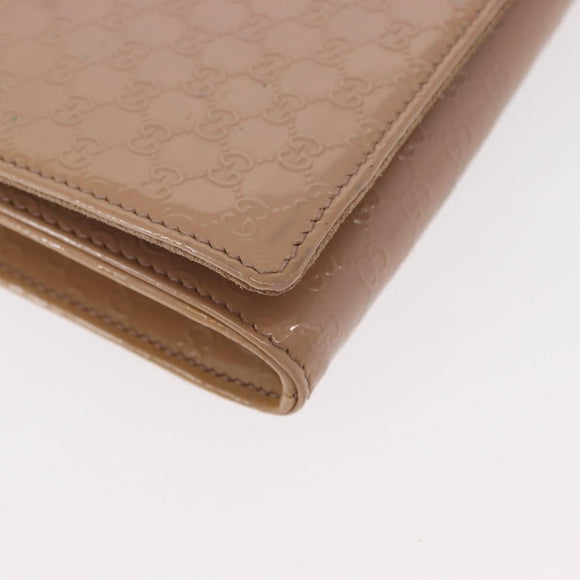 GUCCI Micro GG Supreme Clutch Bag PVC Beige 237073 Auth 152997