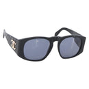 CHANEL Sunglasses plastic Black CC Auth 153001-1