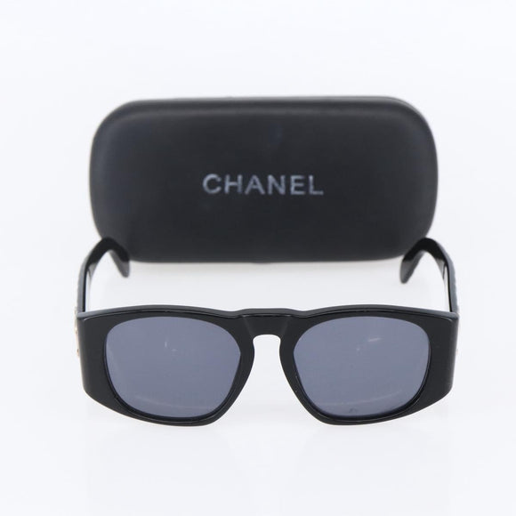CHANEL Sunglasses plastic Black CC Auth 153001
