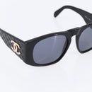 CHANEL Sunglasses plastic Black CC Auth 153001-6