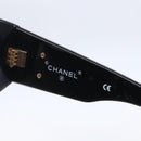 CHANEL Sunglasses plastic Black CC Auth 153001-9