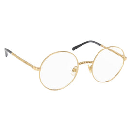 CHANEL Sunglasses frames metal Gold CC Auth 153002