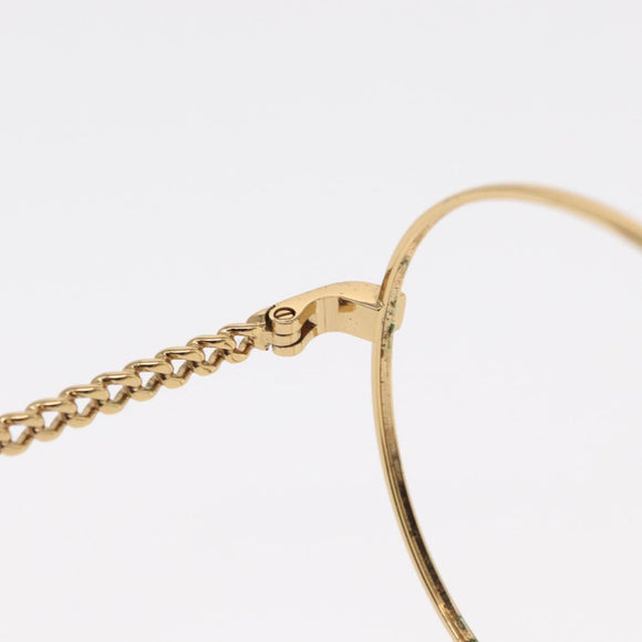 CHANEL Sunglasses frames metal Gold CC Auth 153002