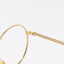 CHANEL Sunglasses frames metal Gold CC Auth 153002-11