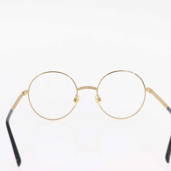 CHANEL Sunglasses frames metal Gold CC Auth 153002