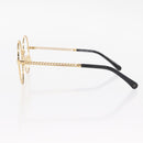 CHANEL Sunglasses frames metal Gold CC Auth 153002-6