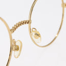 CHANEL Sunglasses frames metal Gold CC Auth 153002-7