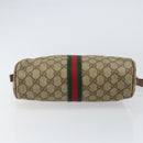 GUCCI GG Supreme Web Sherry Line Shoulder Bag PVC Beige Gold 010 378 Auth 153004-6