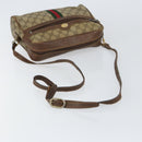 GUCCI GG Supreme Web Sherry Line Shoulder Bag PVC Beige Gold 010 378 Auth 153004-8