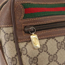 GUCCI GG Supreme Web Sherry Line Shoulder Bag PVC Beige 56 02 087 Auth 153005-17