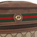 GUCCI GG Supreme Web Sherry Line Shoulder Bag PVC Beige 56 02 087 Auth 153005-14