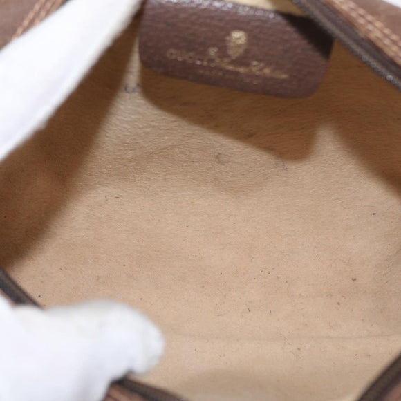 GUCCI GG Supreme Web Sherry Line Shoulder Bag PVC Beige 56 02 087 Auth 153005