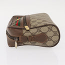 GUCCI GG Supreme Web Sherry Line Shoulder Bag PVC Beige 56 02 087 Auth 153005-4