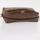 GUCCI GG Supreme Web Sherry Line Shoulder Bag PVC Beige 56 02 087 Auth 153005-5