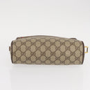GUCCI GG Supreme Web Sherry Line Shoulder Bag PVC Beige 56 02 087 Auth 153005-6