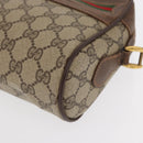 GUCCI GG Supreme Web Sherry Line Shoulder Bag PVC Beige 56 02 087 Auth 153005-9