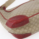 CELINE Macadam Canvas Shoulder Bag PVC Beige Gold Auth 153008-11