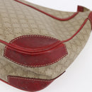 CELINE Macadam Canvas Shoulder Bag PVC Beige Gold Auth 153008-12