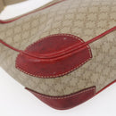 CELINE Macadam Canvas Shoulder Bag PVC Beige Gold Auth 153008-13