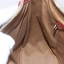 CELINE Macadam Canvas Shoulder Bag PVC Beige Gold Auth 153008-18